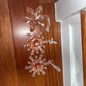 Share Stars and Clear Christmas Ornaments Set of 3